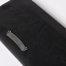 画像をギャラリービューアに読み込む, CHROME HEARTS クロムハーツ REC F ZIP ダブルフレアニー ラウンドジップウォレットデストロイ 長財布 ダガージップ シルバー925 美品 中古 4a002368