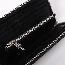 画像をギャラリービューアに読み込む, CHROME HEARTS クロムハーツ REC F ZIP ダブルフレアニー ラウンドジップウォレットデストロイ 長財布 ダガージップ シルバー925 美品 中古 4a002368
