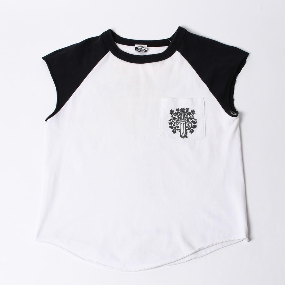 CHROME HEARTS クロムハーツ カットオフ タンクトップ ノーズリーブ サイズM ヴァインダガー ラグラン ホワイト 良品 中古 4a000562