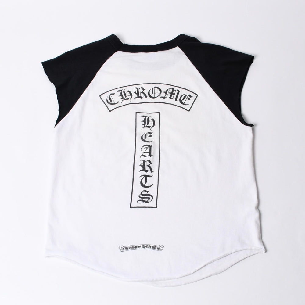 CHROME HEARTS クロムハーツ カットオフ タンクトップ ノーズリーブ サイズM ヴァインダガー ラグラン ホワイト 良品 中古 4a000562