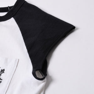 CHROME HEARTS Cut-off tank top Nose sleeve Size M Vine dagger Raglan White Good used 4a000562