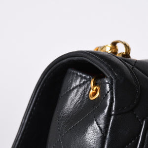 極美品 CHANEL シャネル ビジュー 横長 20cm ショルダーバッグ 1番台 ミニマトラッセ ショルダーチェーン ラムスキン 中古 4a001065