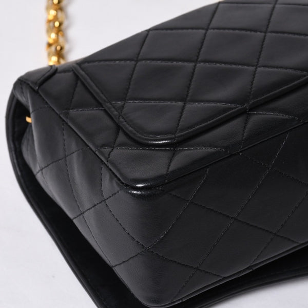 極美品 CHANEL シャネル ビジュー 横長 20cm ショルダーバッグ 1番台 ミニマトラッセ ショルダーチェーン ラムスキン 中古 4a001065