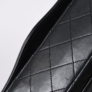 極美品 CHANEL シャネル ビジュー 横長 20cm ショルダーバッグ 1番台 ミニマトラッセ ショルダーチェーン ラムスキン 中古 4a001065