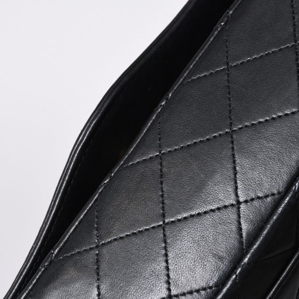 極美品 CHANEL シャネル ビジュー 横長 20cm ショルダーバッグ 1番台 ミニマトラッセ ショルダーチェーン ラムスキン 中古 4a001065
