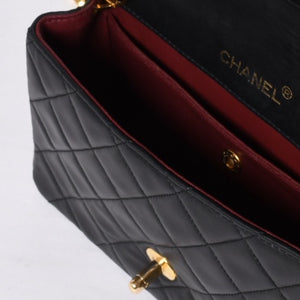 極美品 CHANEL シャネル ビジュー 横長 20cm ショルダーバッグ 1番台 ミニマトラッセ ショルダーチェーン ラムスキン 中古 4a001065