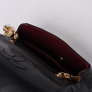 極美品 CHANEL シャネル ビジュー 横長 20cm ショルダーバッグ 1番台 ミニマトラッセ ショルダーチェーン ラムスキン 中古 4a001065