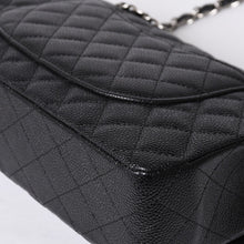 画像をギャラリービューアに読み込む, 新品同様 CHANEL シャネル マトラッセ25 Wフラップ Wチェーンショルダーバッグ AO1112 27番台 キャビアスキン シルバー金具 中古 4a001063