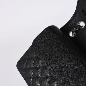 新品同様 CHANEL シャネル マトラッセ25 Wフラップ Wチェーンショルダーバッグ AO1112 27番台 キャビアスキン シルバー金具 中古 4a001063