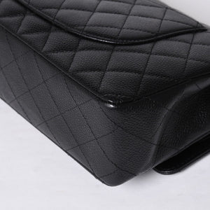 新品同様 CHANEL シャネル マトラッセ25 Wフラップ Wチェーンショルダーバッグ AO1112 13番台 キャビアスキン ゴールド金具 中古 4a001060