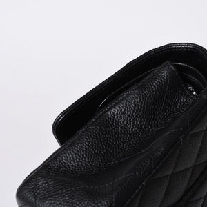 新品同様 CHANEL シャネル マトラッセ25 Wフラップ Wチェーンショルダーバッグ AO1112 13番台 キャビアスキン ゴールド金具 中古 4a001060