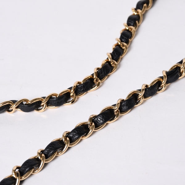 新品同様 CHANEL シャネル マトラッセ25 Wフラップ Wチェーンショルダーバッグ AO1112 13番台 キャビアスキン ゴールド金具 中古 4a001060