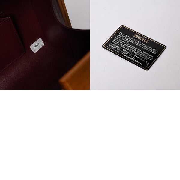 CHANEL シャネル wood vanity ウッドバニティ ハンドバッグ 3番台 ウッド レザー ブラウン シルバー金具 美品 中古 4a000897