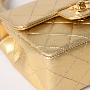 Very good condition CHANEL CHANEL Matelasse parent-child bag mini 2nd series bag gold gold hardware used 4a000926