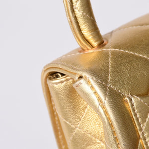 Very good condition CHANEL CHANEL Matelasse parent-child bag mini 2nd series bag gold gold hardware used 4a000926