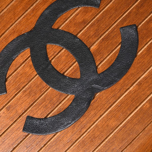CHANEL シャネル wood vanity ウッドバニティ ハンドバッグ 3番台 ウッド レザー ブラウン シルバー金具 美品 中古 4a000897