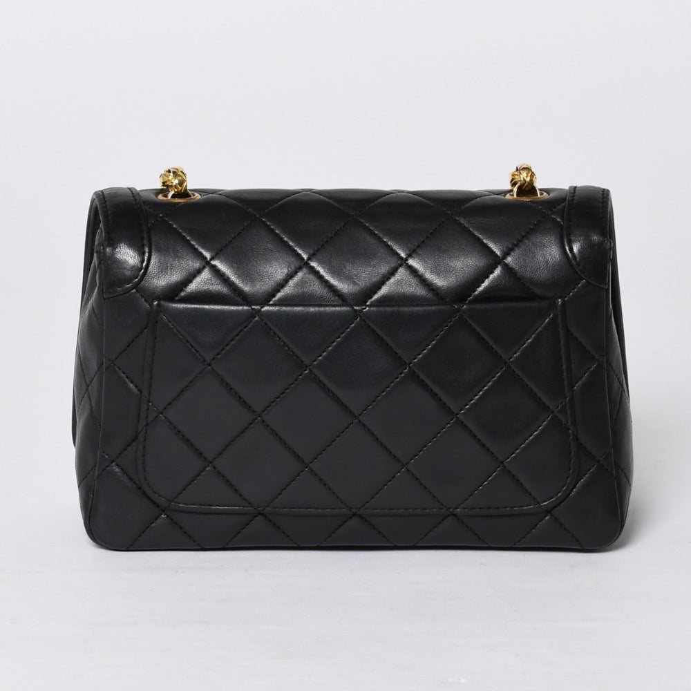 極美品 CHANEL シャネル ビジュー 横長 20cm ショルダーバッグ 1番台 ミニマトラッセ ショルダーチェーン ラムスキン 中古 4a001065