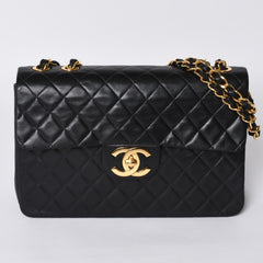 Very Good Condition CHANEL CHANEL Deca Matelasse 34 S Flap W Chain Shoulder Bag No. 2 Coco Mark Lambskin Black Used 4a000898
