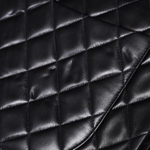 Very Good Condition CHANEL CHANEL Deca Matelasse 34 S Flap W Chain Shoulder Bag No. 2 Coco Mark Lambskin Black Used 4a000898