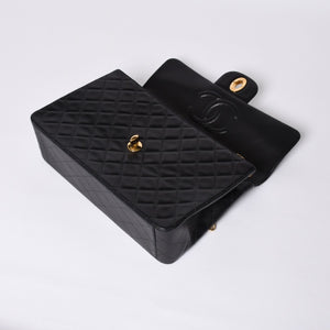 Very Good Condition CHANEL CHANEL Deca Matelasse 34 S Flap W Chain Shoulder Bag No. 2 Coco Mark Lambskin Black Used 4a000898