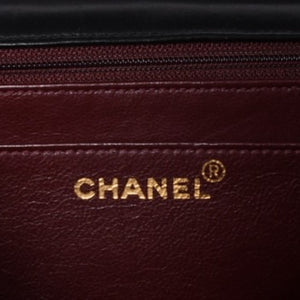 Very Good Condition CHANEL CHANEL Deca Matelasse 34 S Flap W Chain Shoulder Bag No. 2 Coco Mark Lambskin Black Used 4a000898