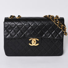 画像をギャラリービューアに読み込む, 極美品 CHANEL シャネル デカマトラッセ34 SフラップWチェーンショルダーバッグ 2番台 ココマーク ラムスキン ブラック 中古 4a000898