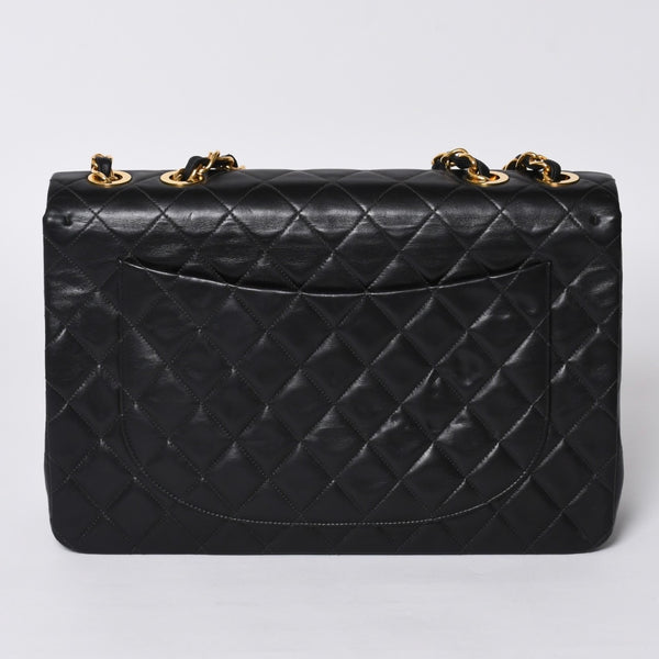 Very Good Condition CHANEL CHANEL Deca Matelasse 34 S Flap W Chain Shoulder Bag No. 2 Coco Mark Lambskin Black Used 4a000898