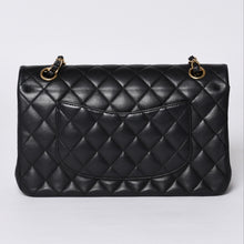 画像をギャラリービューアに読み込む, 極美品 CHANEL シャネル マトラッセ25 Wフラップ Wチェーンショルダーバッグ A01112 20番台 ラムスキン ココマーク ブラック ゴールド 中古 4a001272