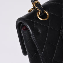 画像をギャラリービューアに読み込む, 極美品 CHANEL シャネル マトラッセ25 Wフラップ Wチェーンショルダーバッグ A01112 20番台 ラムスキン ココマーク ブラック ゴールド 中古 4a001272