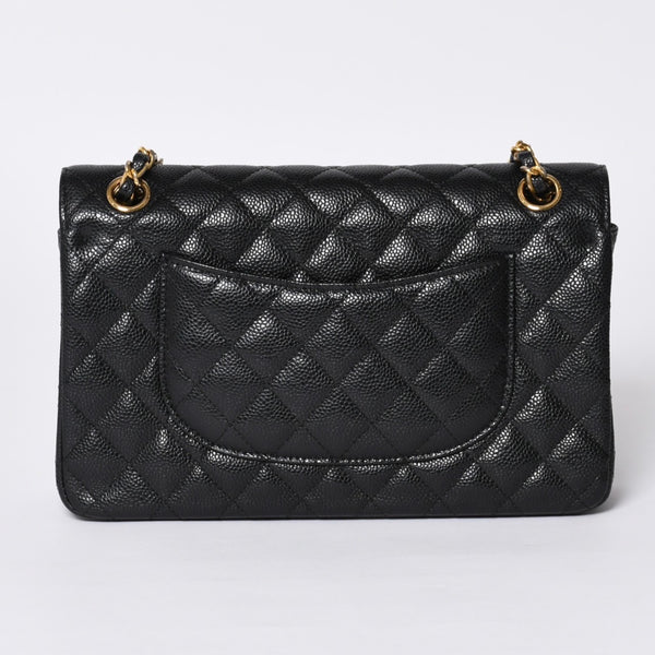 激レア ヴィンテージ CHANEL シャネル マトラッセ25 Wフラップ Wチェーンショルダーバッグ 1番台 キャビアスキン ゴールド金具 美品 中古 4a001245