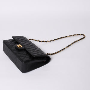 激レア ヴィンテージ CHANEL シャネル マトラッセ25 Wフラップ Wチェーンショルダーバッグ 1番台 キャビアスキン ゴールド金具 美品 中古 4a001245