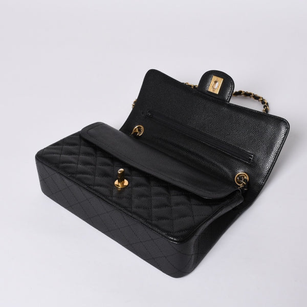 激レア ヴィンテージ CHANEL シャネル マトラッセ25 Wフラップ Wチェーンショルダーバッグ 1番台 キャビアスキン ゴールド金具 美品 中古 4a001245