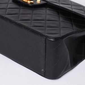 Very Good Condition CHANEL CHANEL Deca Matelasse 34 S Flap W Chain Shoulder Bag No. 2 Coco Mark Lambskin Black Used 4a000898