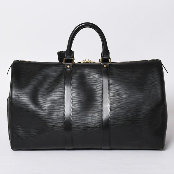 LOUIS VUITTON Keepall 45 Boston Bag M59152 Epi Leather Black Gold Hardware Good Condition Used 4a000901