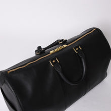 画像をギャラリービューアに読み込む, LOUIS VUITTON ルイヴィトン キーポル45 ボストンバッグ M59152 エピレザー ブラック ゴールド金具 美品 中古 4a000901