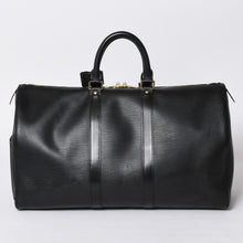 画像をギャラリービューアに読み込む, LOUIS VUITTON ルイヴィトン キーポル45 ボストンバッグ M59152 エピレザー ブラック ゴールド金具 美品 中古 4a000901