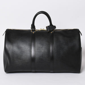 LOUIS VUITTON Keepall 45 Boston Bag M59152 Epi Leather Black Gold Hardware Good Condition Used 4a000901