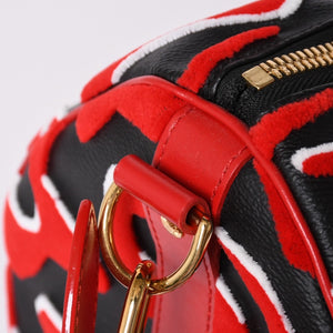 極美品 LOUIS VUITTON ルイヴィトン キーポルバンドリエール45 ボストンバッグ M45546 UF モノグラムタフテッド レッド 中古 4a001471