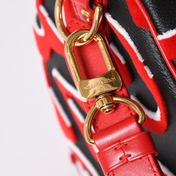 極美品 LOUIS VUITTON ルイヴィトン キーポルバンドリエール45 ボストンバッグ M45546 UF モノグラムタフテッド レッド 中古 4a001471