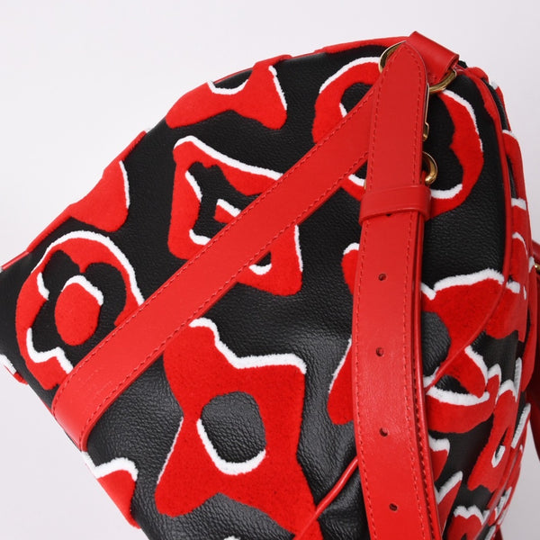 極美品 LOUIS VUITTON ルイヴィトン キーポルバンドリエール45 ボストンバッグ M45546 UF モノグラムタフテッド レッド 中古 4a001471