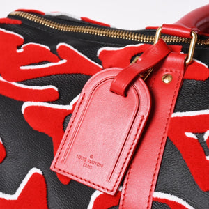 極美品 LOUIS VUITTON ルイヴィトン キーポルバンドリエール45 ボストンバッグ M45546 UF モノグラムタフテッド レッド 中古 4a001471