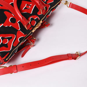 極美品 LOUIS VUITTON ルイヴィトン キーポルバンドリエール45 ボストンバッグ M45546 UF モノグラムタフテッド レッド 中古 4a001471