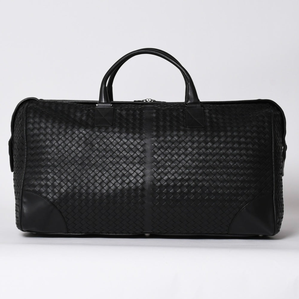 BOTTEGA VENETA ボッテガヴェネタ ボストンバッグ イントレチャート ラージダッフルバッグ レザー 152229 V4651 1000 美品 中古 4a001172