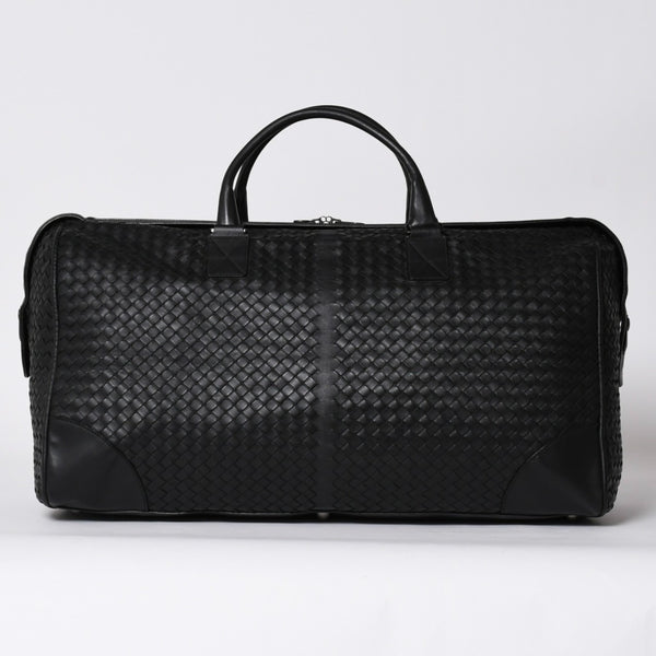 BOTTEGA VENETA ボッテガヴェネタ ボストンバッグ イントレチャート ラージダッフルバッグ レザー 152229 V4651 1000 美品 中古 4a001172