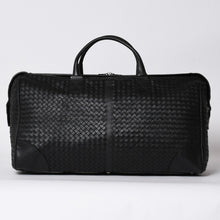 画像をギャラリービューアに読み込む, BOTTEGA VENETA ボッテガヴェネタ ボストンバッグ イントレチャート ラージダッフルバッグ レザー 152229 V4651 1000 美品 中古 4a001172