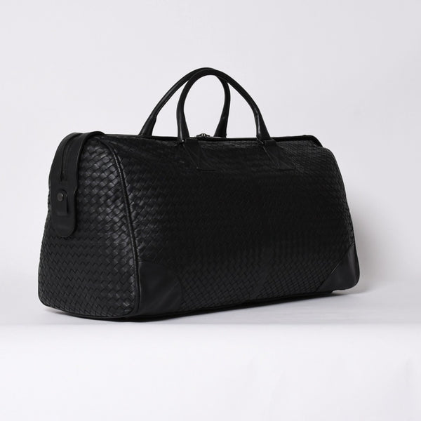 BOTTEGA VENETA ボッテガヴェネタ ボストンバッグ イントレチャート ラージダッフルバッグ レザー 152229 V4651 1000 美品 中古 4a001172