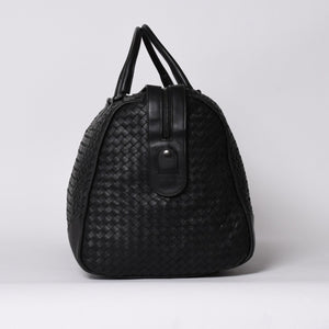 BOTTEGA VENETA ボッテガヴェネタ ボストンバッグ イントレチャート ラージダッフルバッグ レザー 152229 V4651 1000 美品 中古 4a001172