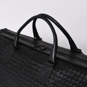 BOTTEGA VENETA ボッテガヴェネタ ボストンバッグ イントレチャート ラージダッフルバッグ レザー 152229 V4651 1000 美品 中古 4a001172