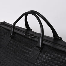 画像をギャラリービューアに読み込む, BOTTEGA VENETA ボッテガヴェネタ ボストンバッグ イントレチャート ラージダッフルバッグ レザー 152229 V4651 1000 美品 中古 4a001172