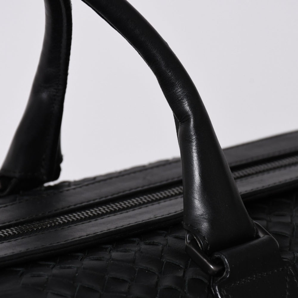 BOTTEGA VENETA Boston Bag Intrecciato Large Duffle Bag Leather 152229 V4651 1000 Good Condition Used 4a001172